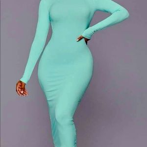 Mint green bodycon dress
